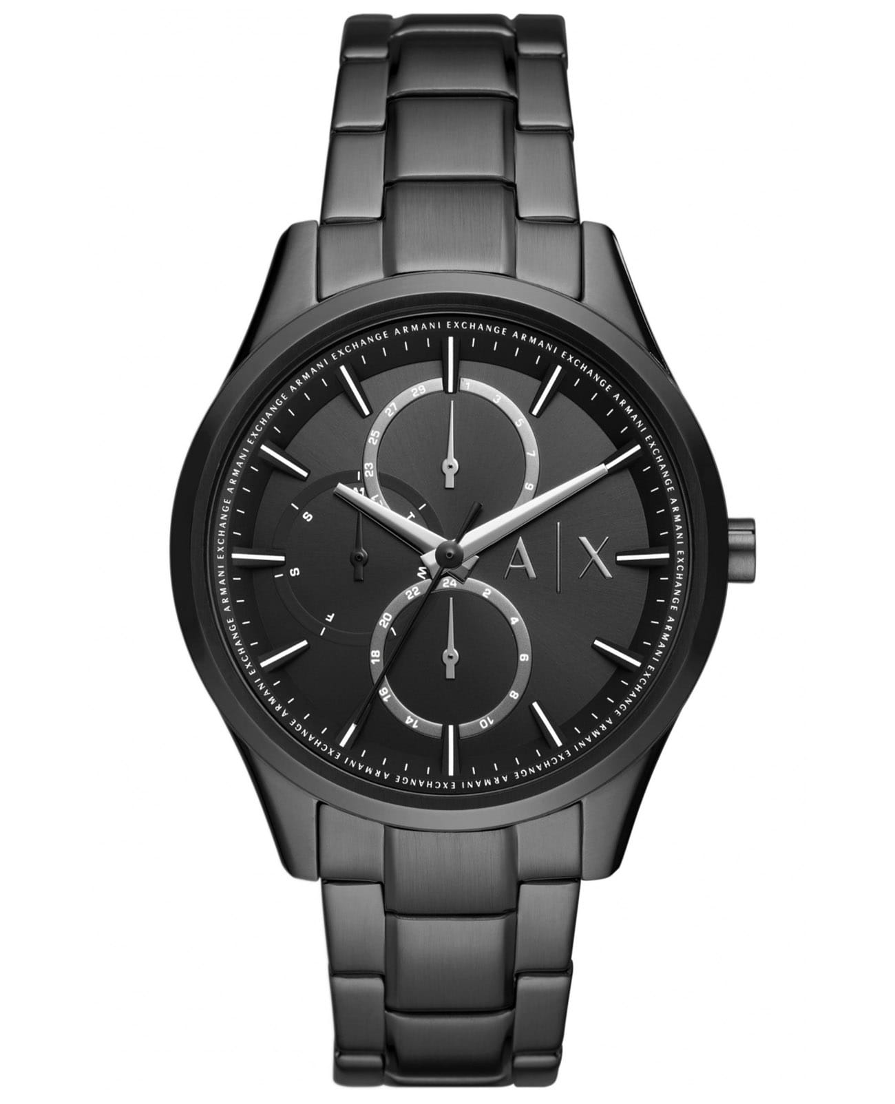 Armani Exchange Armani Exchange Dante AX1867  AX1867 кварцевые мужские часы черный циферблат, браслет сталь с ip покрытием — вид спереди