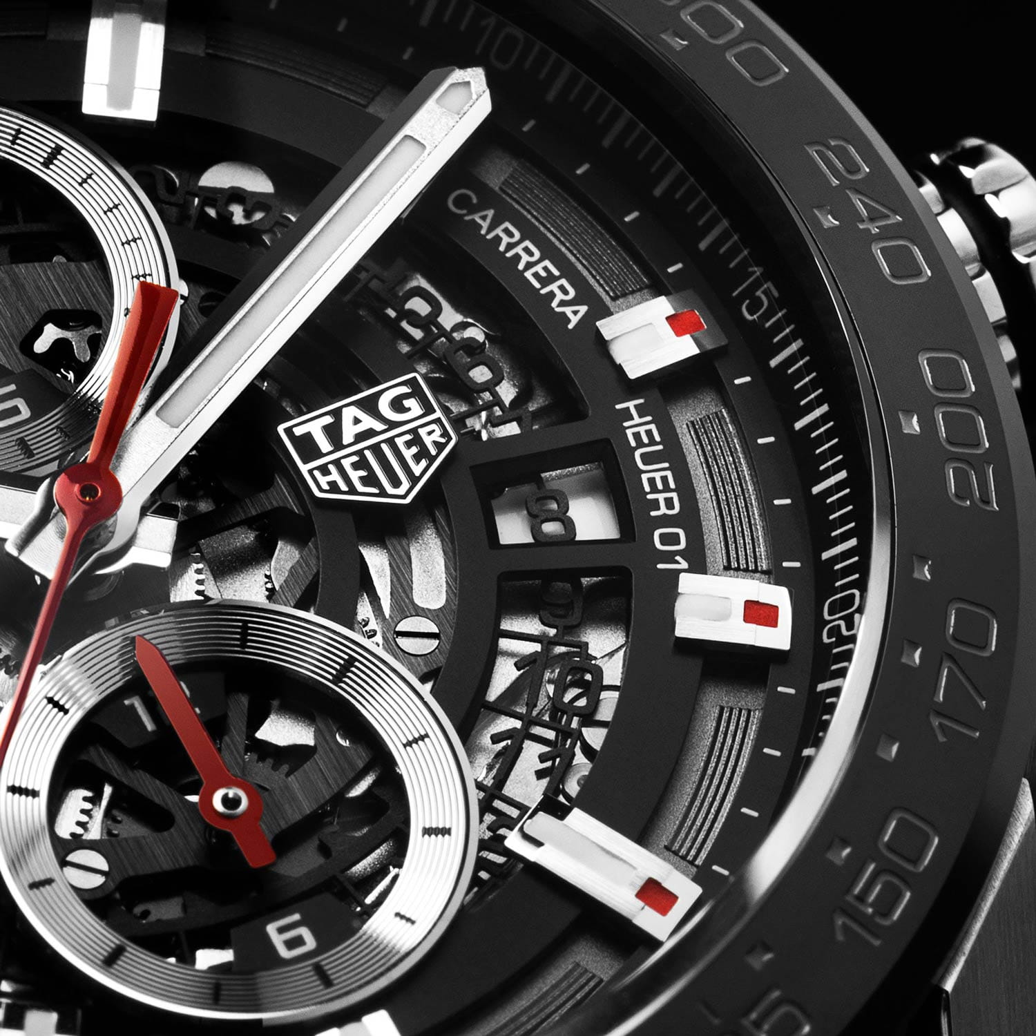 Оригинальные часы TAG Heuer TAG Heuer Carrera CAR201V.BA0766 механические калибр механизма calibre heuer 01 общий вид