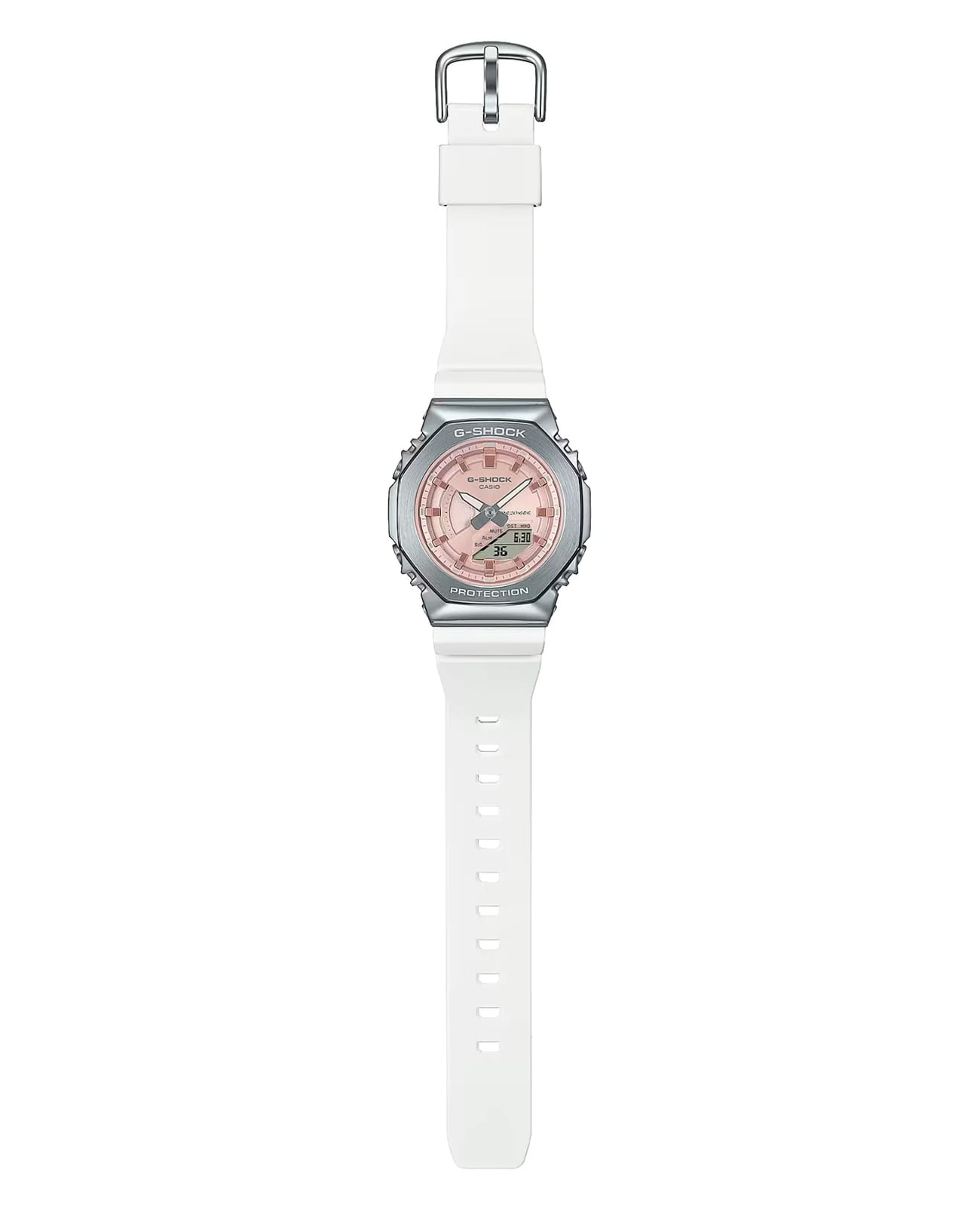 Casio Casio G-Shock GM-S2100WS-7ADR (GM-S2100WS-7A) женские часы розовый циферблат на запястье