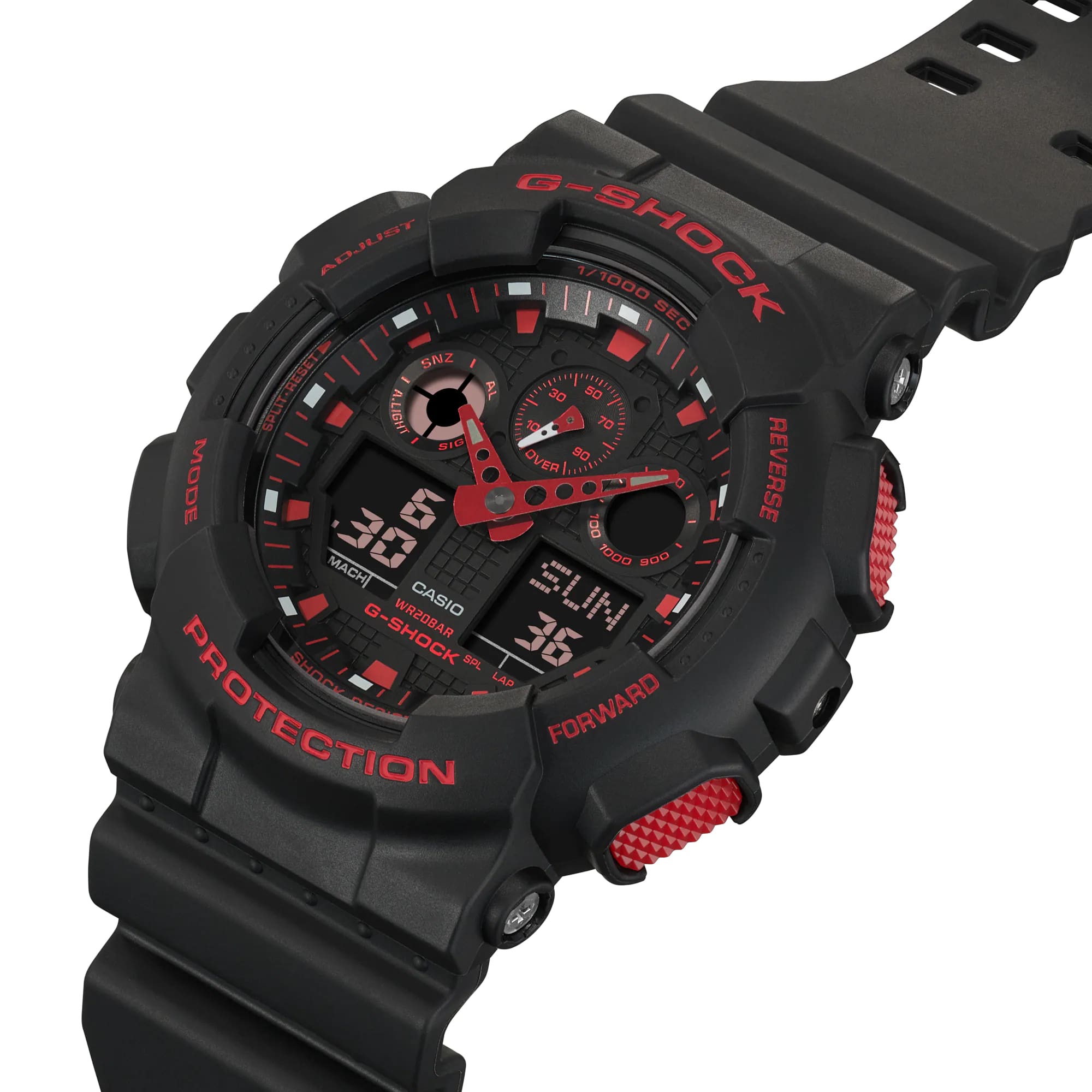 Оригинальные часы Casio Casio G-Shock GA-100BNR-1A электронные калибр механизма  общий вид