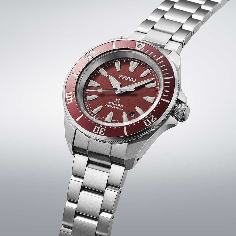Seiko Seiko Prospex Sea SRPL11 мужские часы красный циферблат на запястье