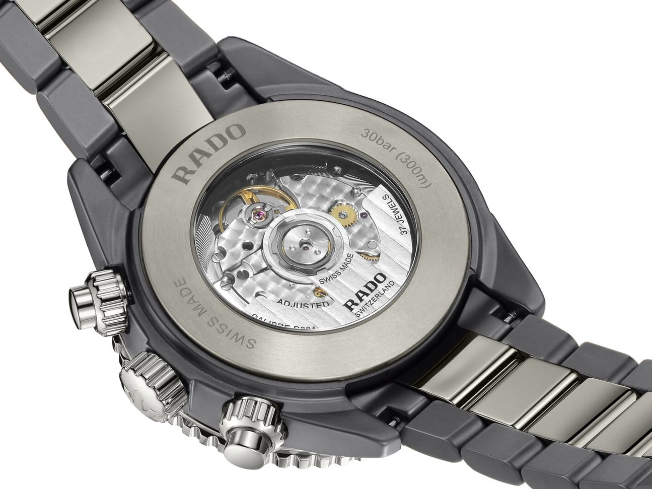 Rado Rado Captain Cook High-Tech Ceramic Automatic Chronograph R32189313, captain cook швейцария мужские часы на браслете сталь + высокотехнологичная плазменная керамика боковой вид