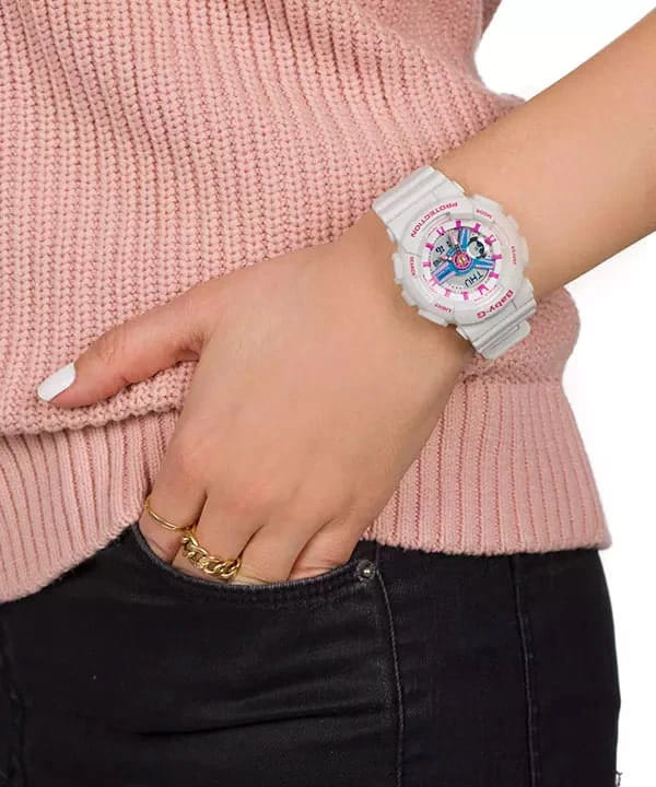 Casio Casio Baby-G BA-110NR-8A, baby-g япония женские часы на браслете пластик боковой вид