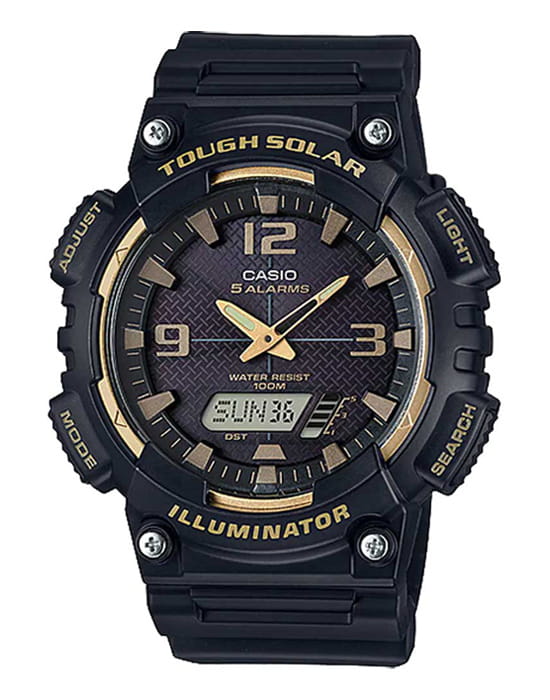 Casio Casio Collection AQ-S810W-1A3VDF (AQ-S810W-1A3)  AQ-S810W-1A3 кварцевые мужские часы  циферблат, браслет пластик — вид спереди