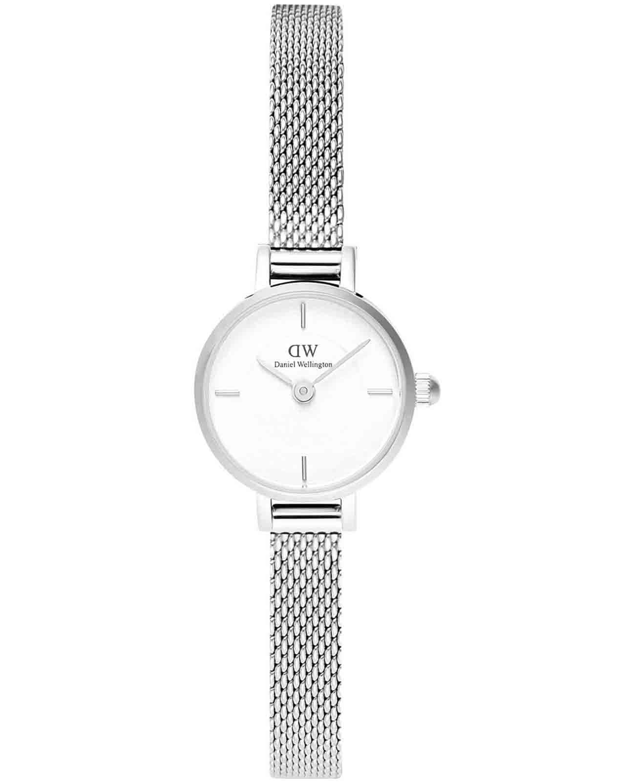 Daniel Wellington Daniel Wellington Petite Mini Champagne Melrose DW00100746  DW00100746 кварцевые женские часы белый циферблат, браслет нержавеющая сталь — вид спереди