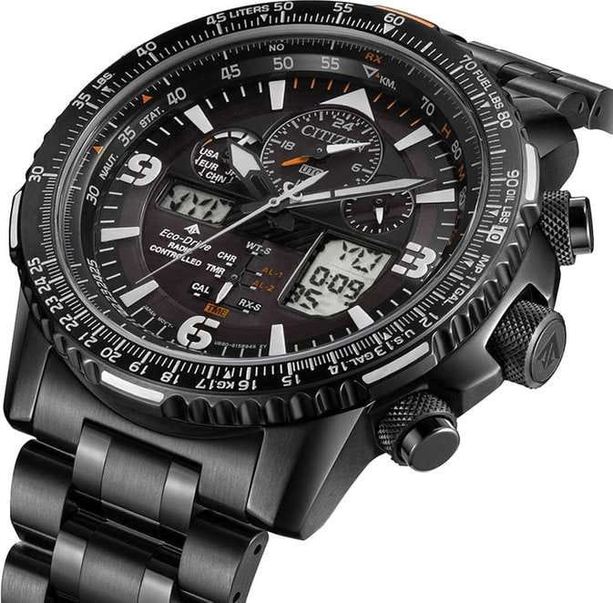 Citizen Citizen Promaster JY8085-81E, promaster япония мужские часы на браслете нержавеющая сталь с ip-покрытием боковой вид