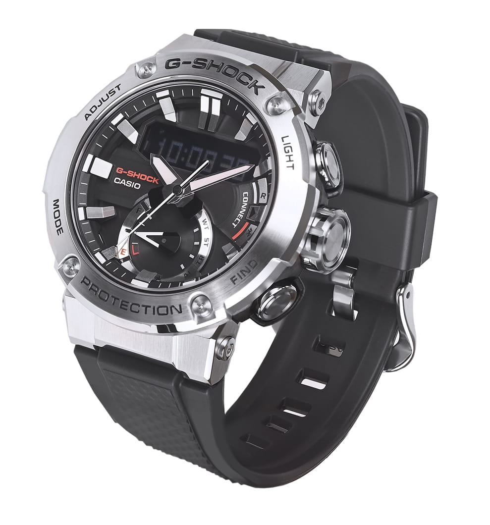 Casio Casio G-Shock GST-B200-1A электронные мужские часы часы крупный план черный циферблата