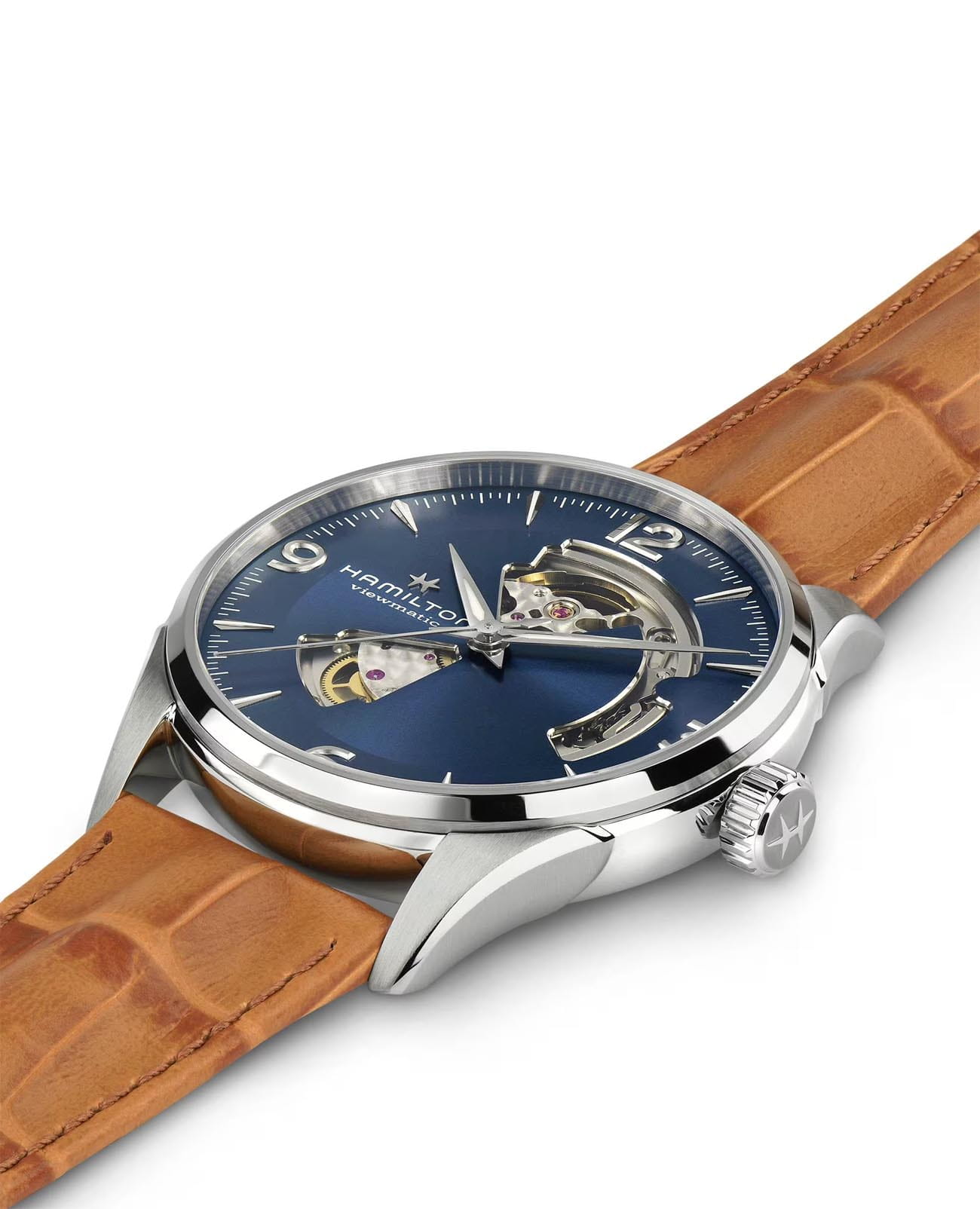 Оригинальные часы Hamilton Hamilton Jazzmaster Open Heart Auto H32705541 механические калибр механизма h-10 общий вид