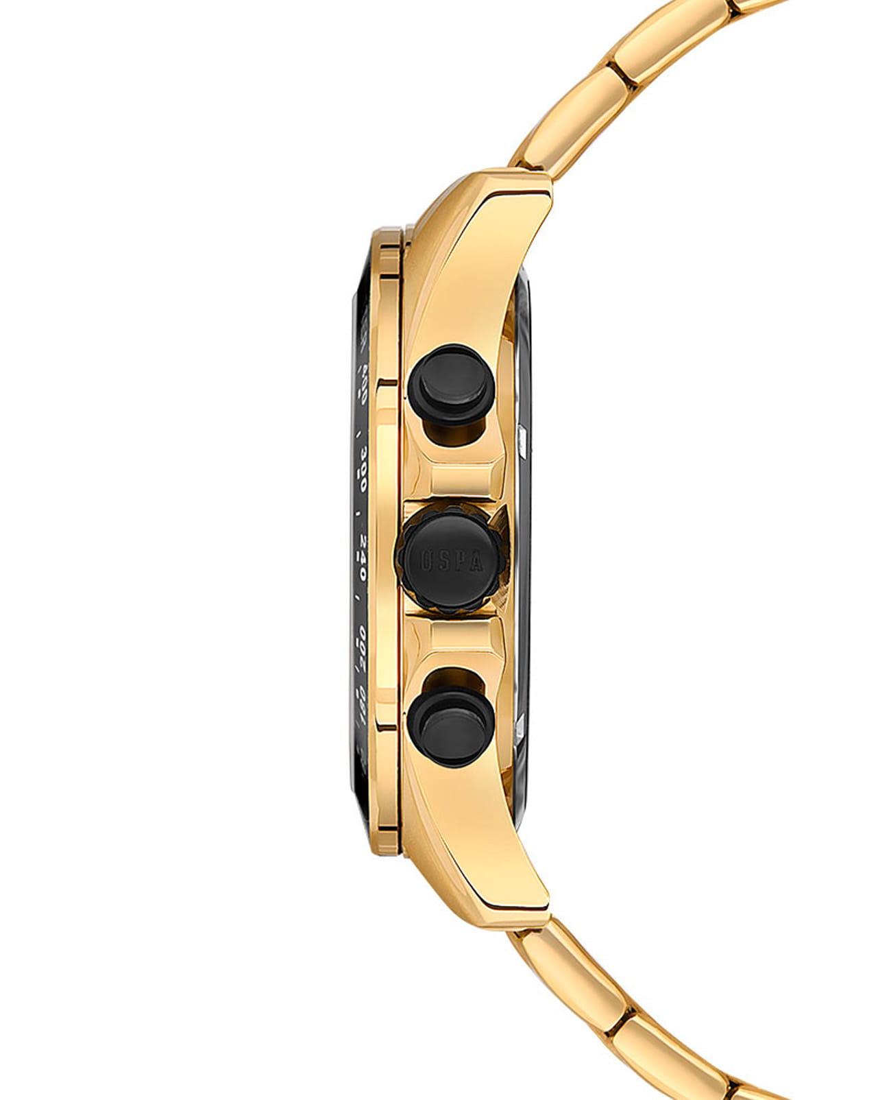 U.S. Polo Assn. U.S. Polo Assn. Crossing USPA1040-02,  сша мужские часы на браслете нержавеющая сталь с ip-покрытием боковой вид