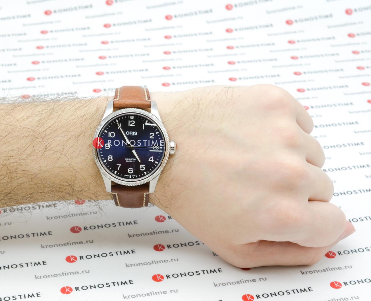 Oris Oris Propilot Big Crown Propilot Big Day Date 01 752 7760 4065-07 5 22 07LC мужские часы синий циферблат на запястье