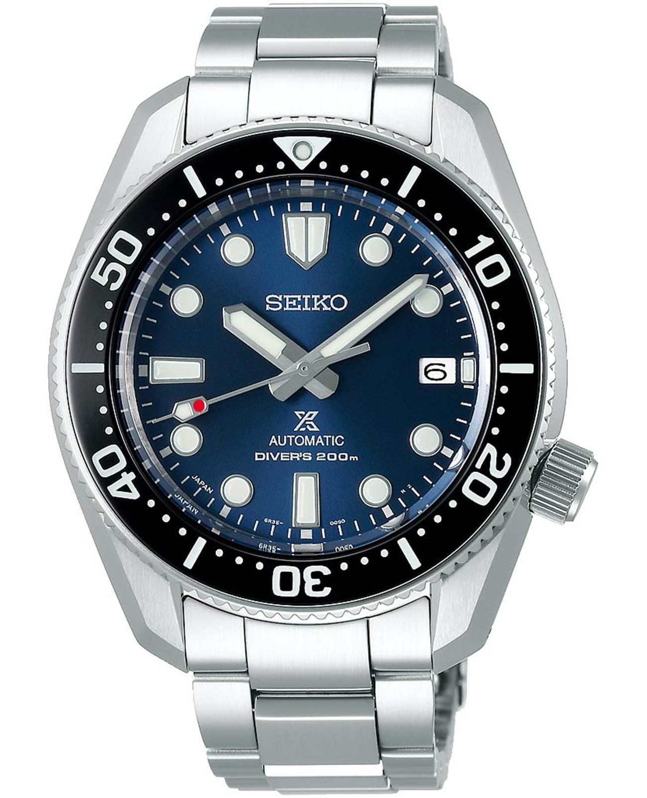 Seiko Seiko Prospex SPB187J1  SPB187J1 механические мужские часы синий циферблат, браслет нержавеющая сталь — вид спереди