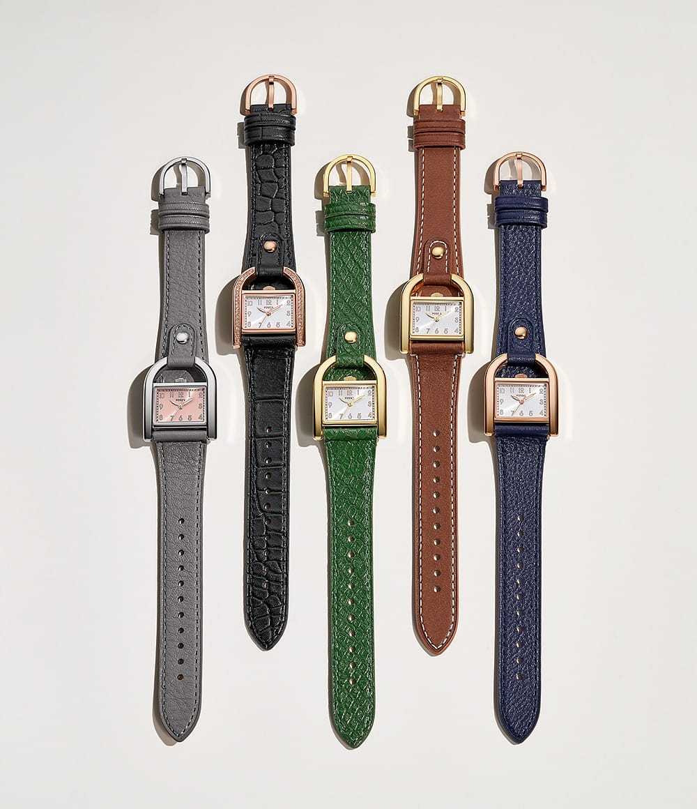 Fossil Fossil Harwell ES5265 женские часы розовый циферблат на запястье