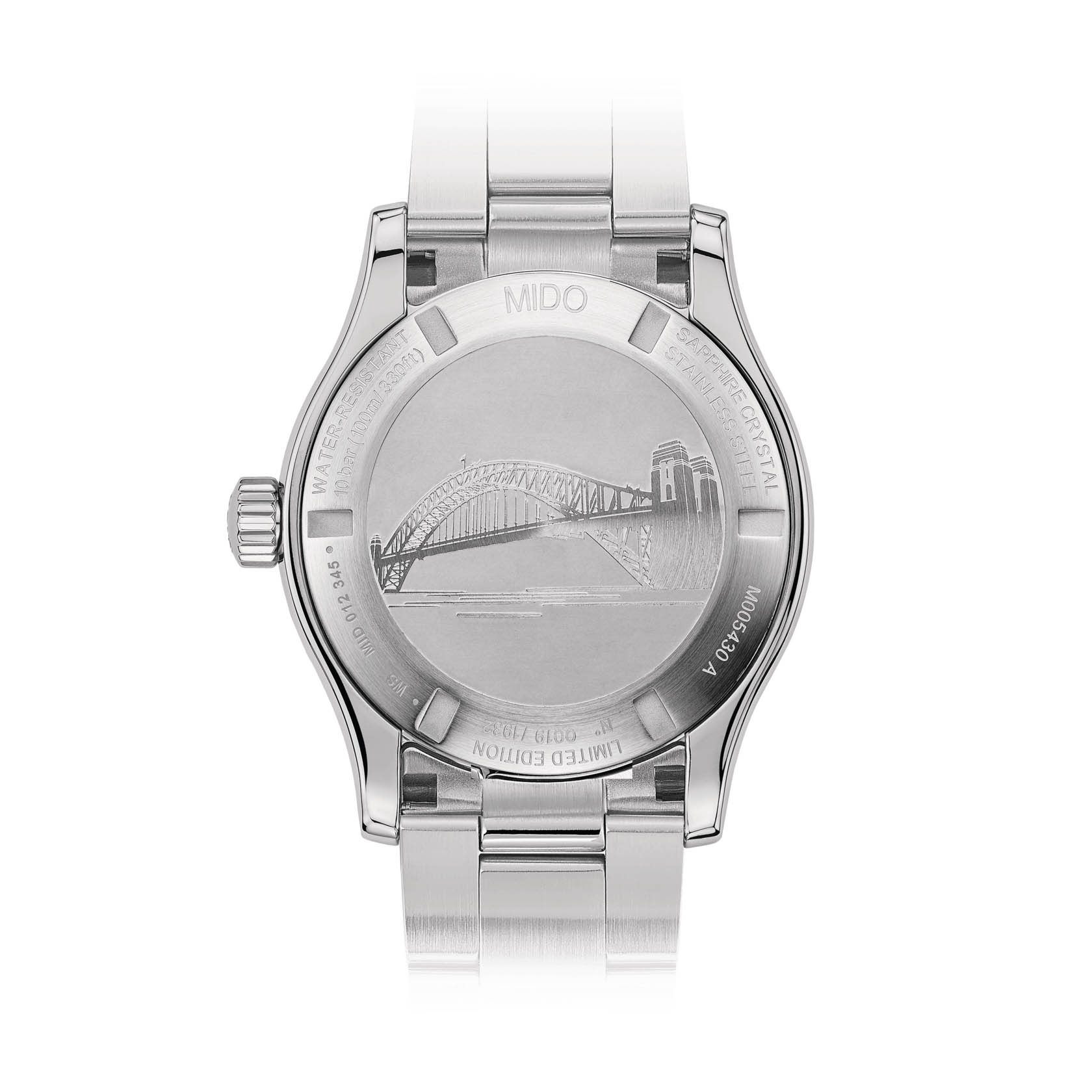 Mido Mido Multifort Gent 20th Anniversary Inspired By Architecture M005.430.11.061.81, multifort швейцария мужские часы на браслете нержавеющая сталь боковой вид