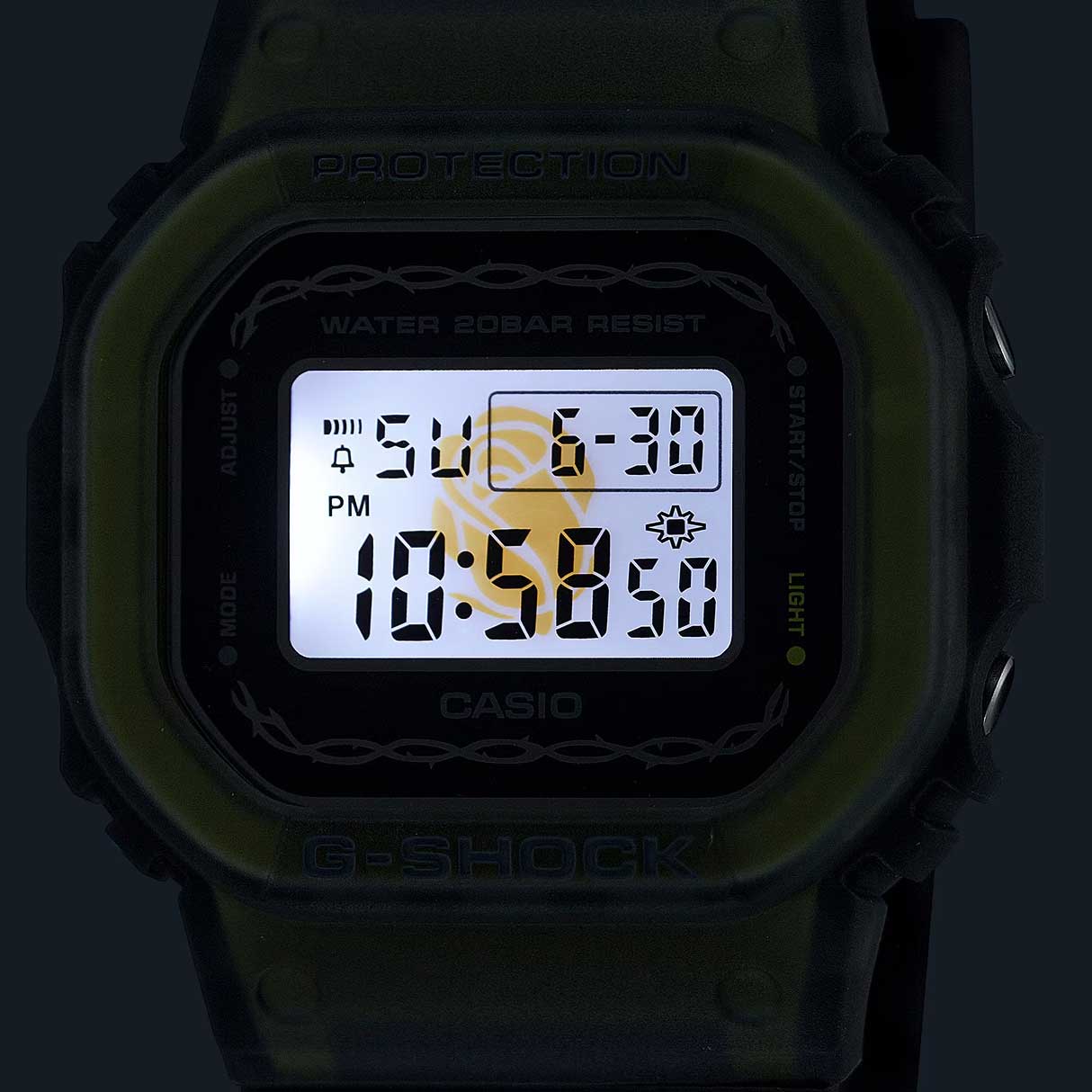 Casio Casio G-Shock GMD-S5610RS-8, g-shock япония женские часы на браслете полимер боковой вид