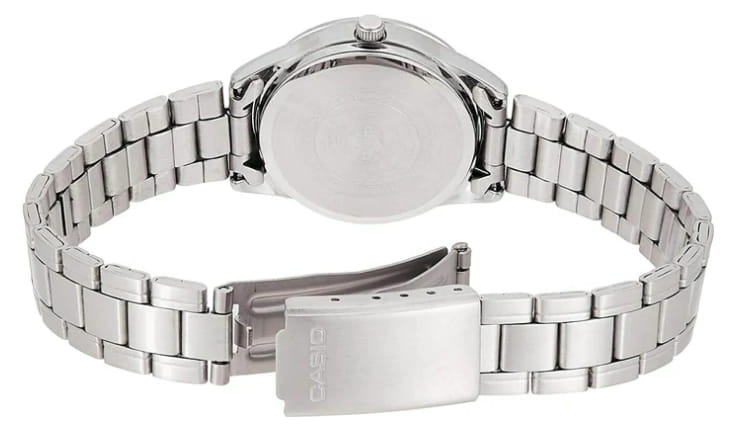 Casio Casio LTP-V005D-1B, ltp япония женские часы на браслете нержавеющая сталь боковой вид