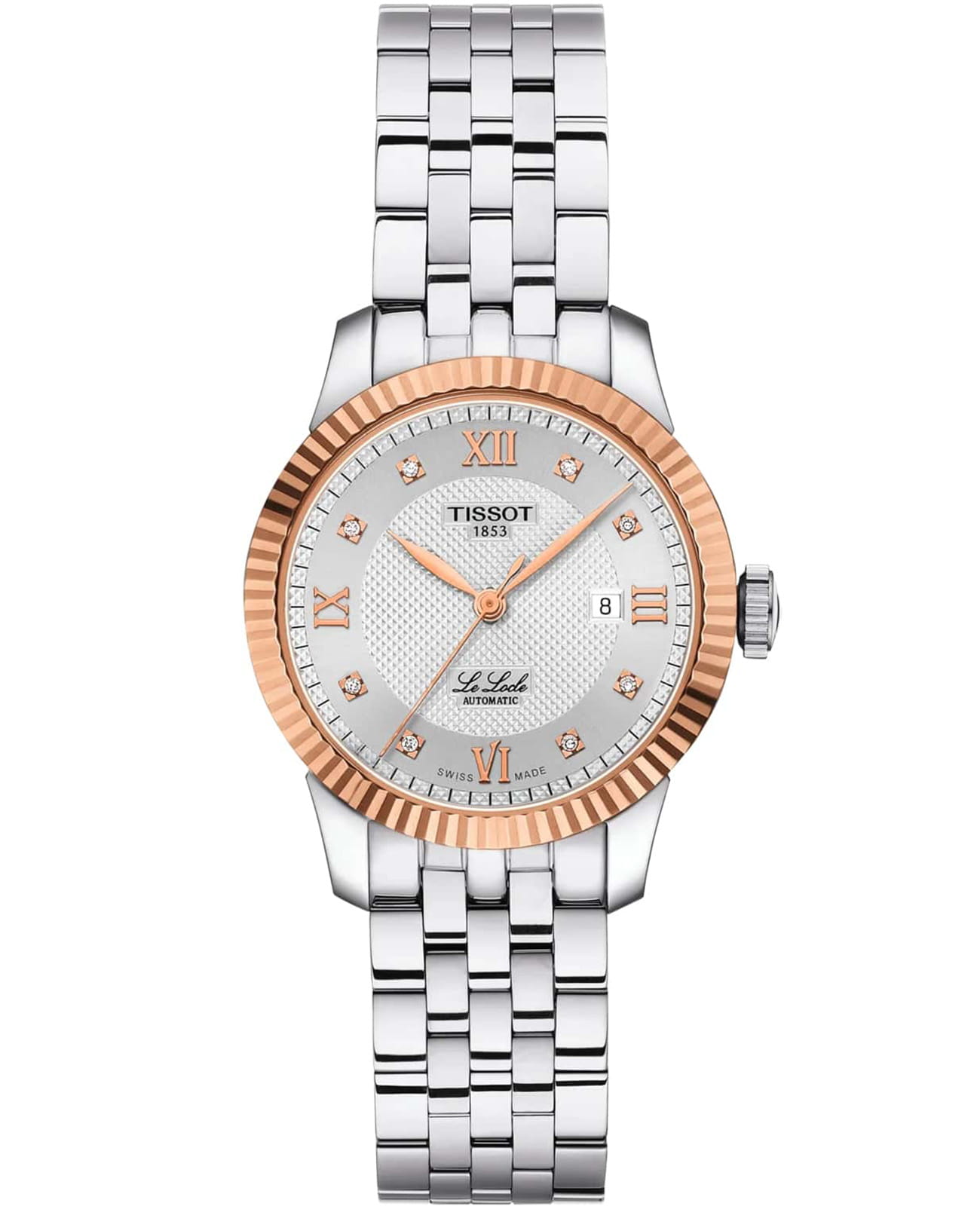 Tissot Tissot Le Locle Automatic COSC T932.207.41.036.00 Le Locle Automatic T9322074103600 механические женские часы  циферблат, браслет нержавеющая сталь — вид спереди