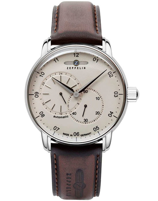 Zeppelin Zeppelin New Capitain`s Line 86625  86625 механические мужские часы  циферблат, браслет кожаный — вид спереди