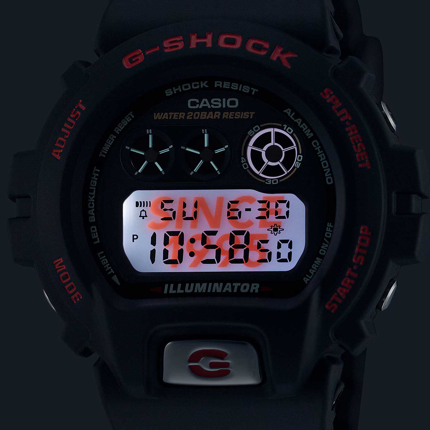 Casio Casio G-Shock DW-6900TR-1 мужские часы черный циферблат на запястье
