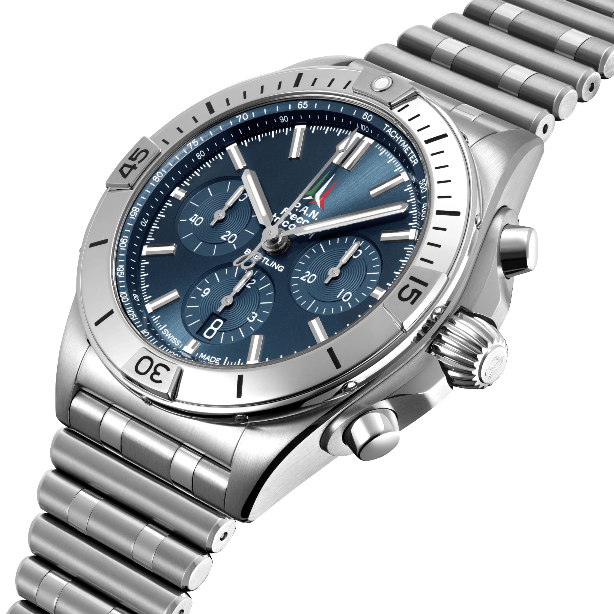 Breitling Breitling Chronomat B01 42 Frecce Tricolori Limited Edition AB01344A1C1A1 , наручные мужские часы фото под углом