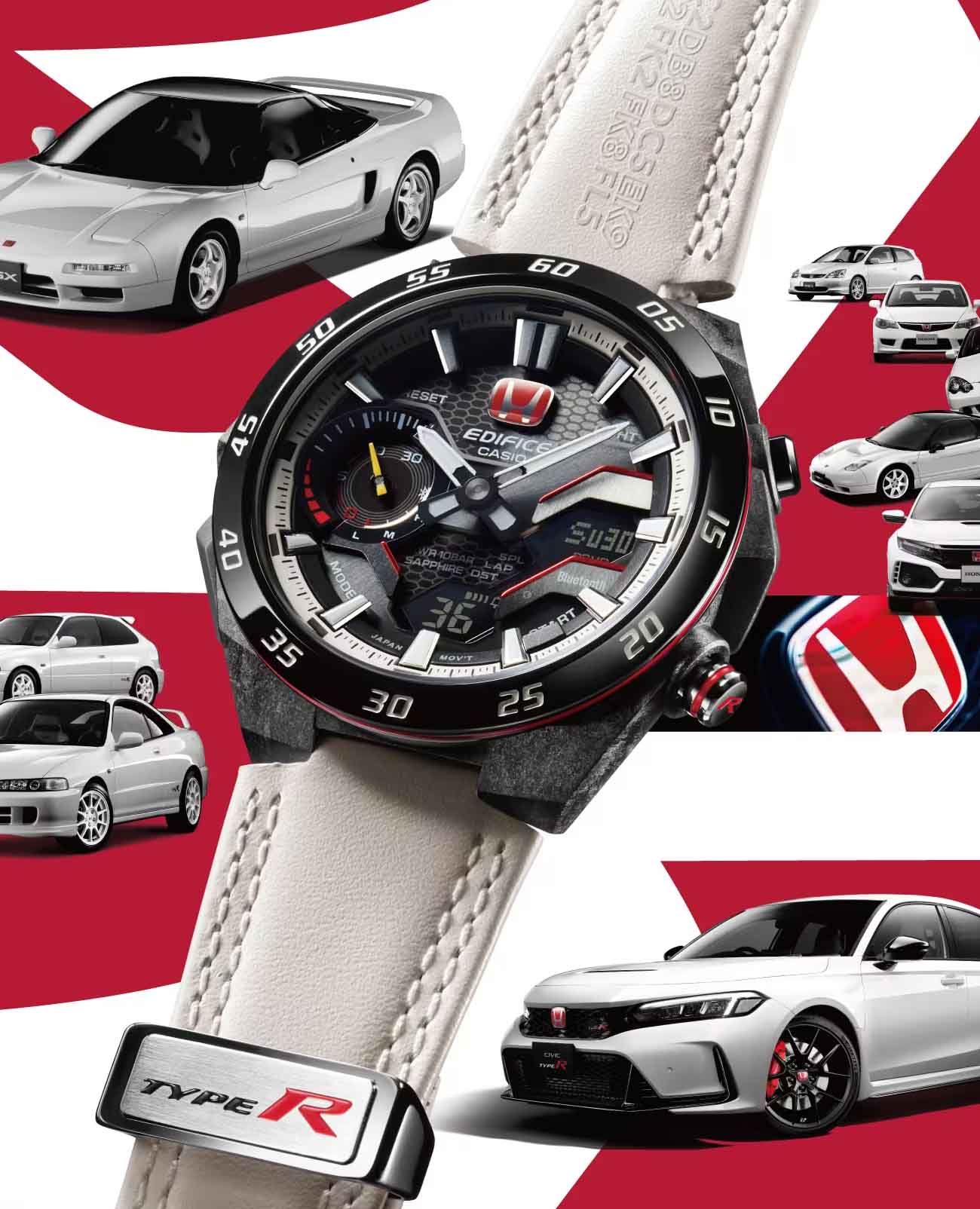 Casio Casio Edifice Windflow ECB-2200HTR-1A, edifice япония мужские часы на браслете нержавеющая сталь с ip-покрытием боковой вид