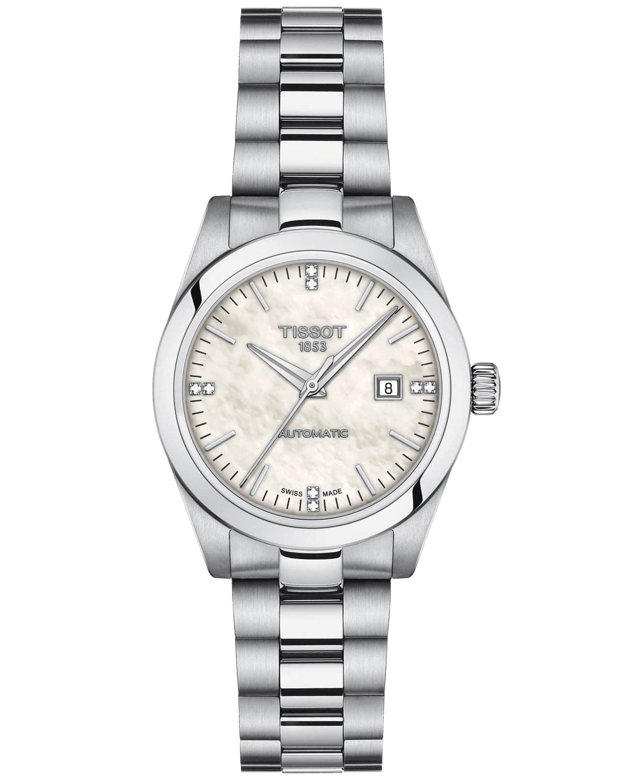 Tissot Tissot T-My Lady Automatic T132.007.11.116.00, t-classic швейцария женские часы на браслете нержавеющая сталь боковой вид