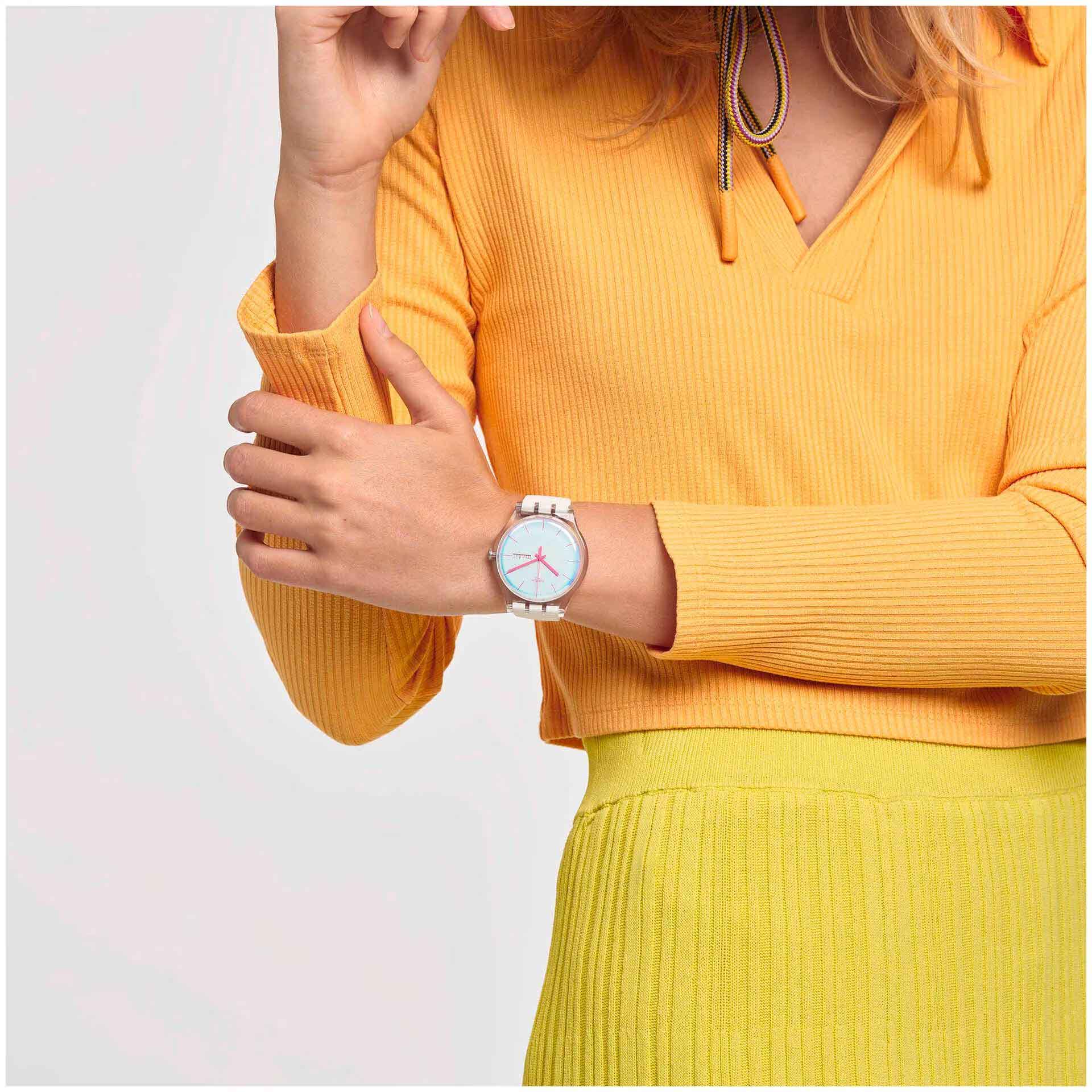 Оригинальные часы Swatch Swatch New Gent Biosourced SO29K704 кварцевые калибр механизма  общий вид