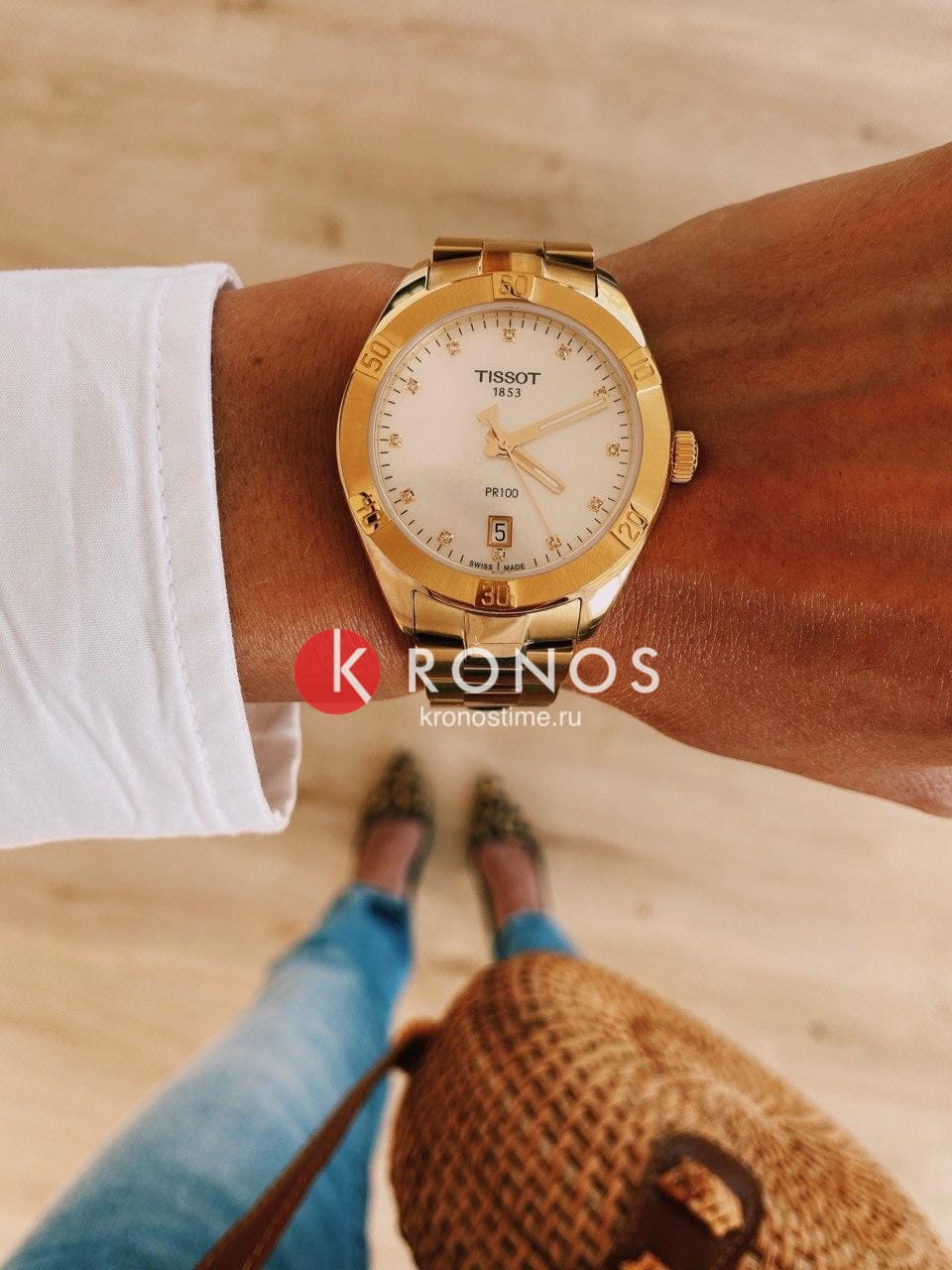 Tissot Tissot PR 100 Sport Chic T101.910.33.116.01 швейцария наручные женские часы заводная головка с логотипом Tissot