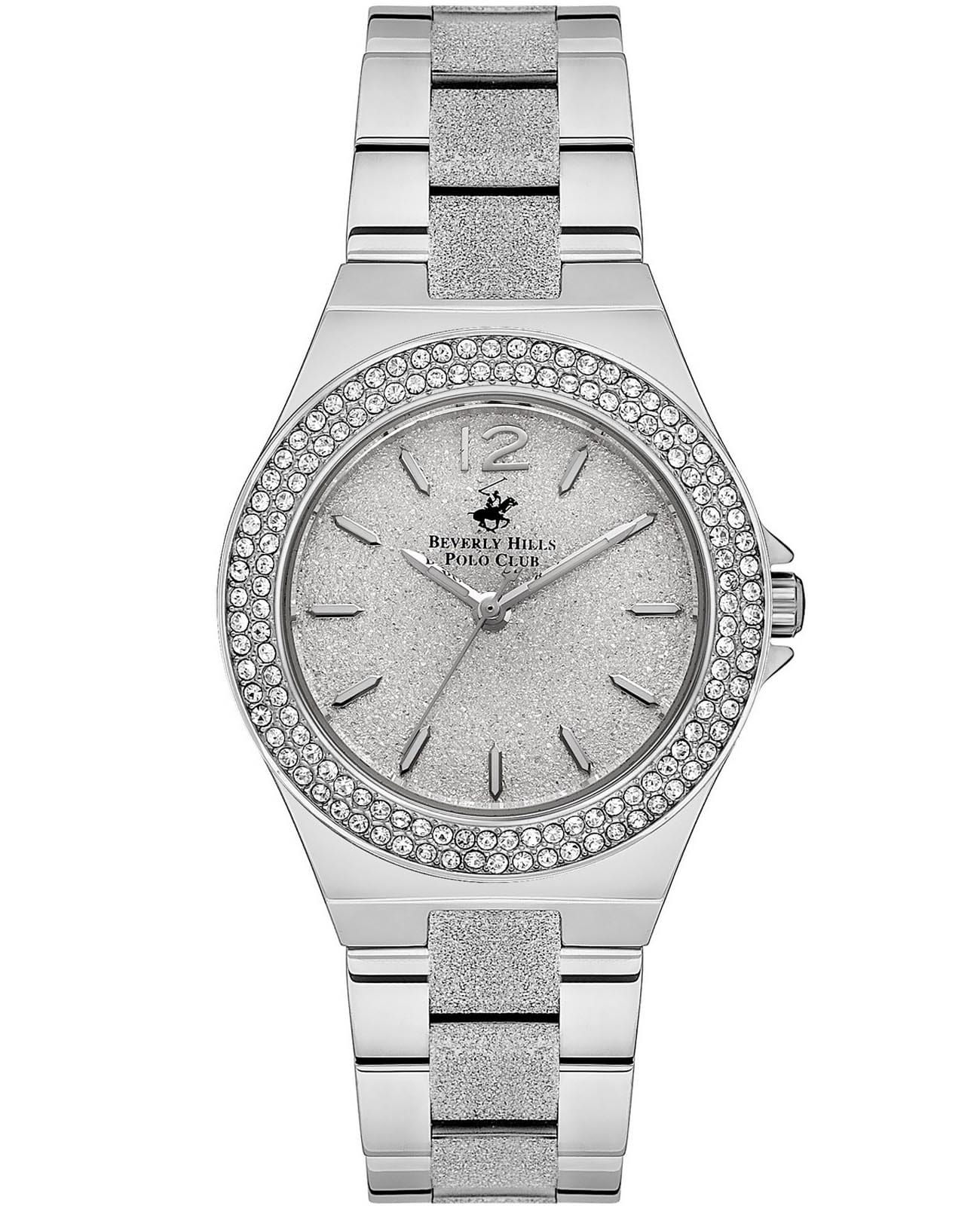 Beverly Hills Polo Club Beverly Hills Polo Club BP3591X.330  BP3591X.330 кварцевые женские часы серебристый циферблат, браслет нержавеющая сталь — вид спереди