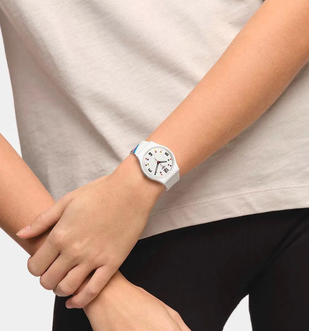 Swatch Swatch Gent Biosourced Standart SO28W700 женские часы цветной циферблат на запястье