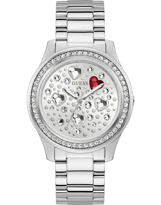 Guess GUESS GW0005L1  GW0005L1 кварцевые женские часы серебристый циферблат, браслет нержавеющая сталь — вид спереди