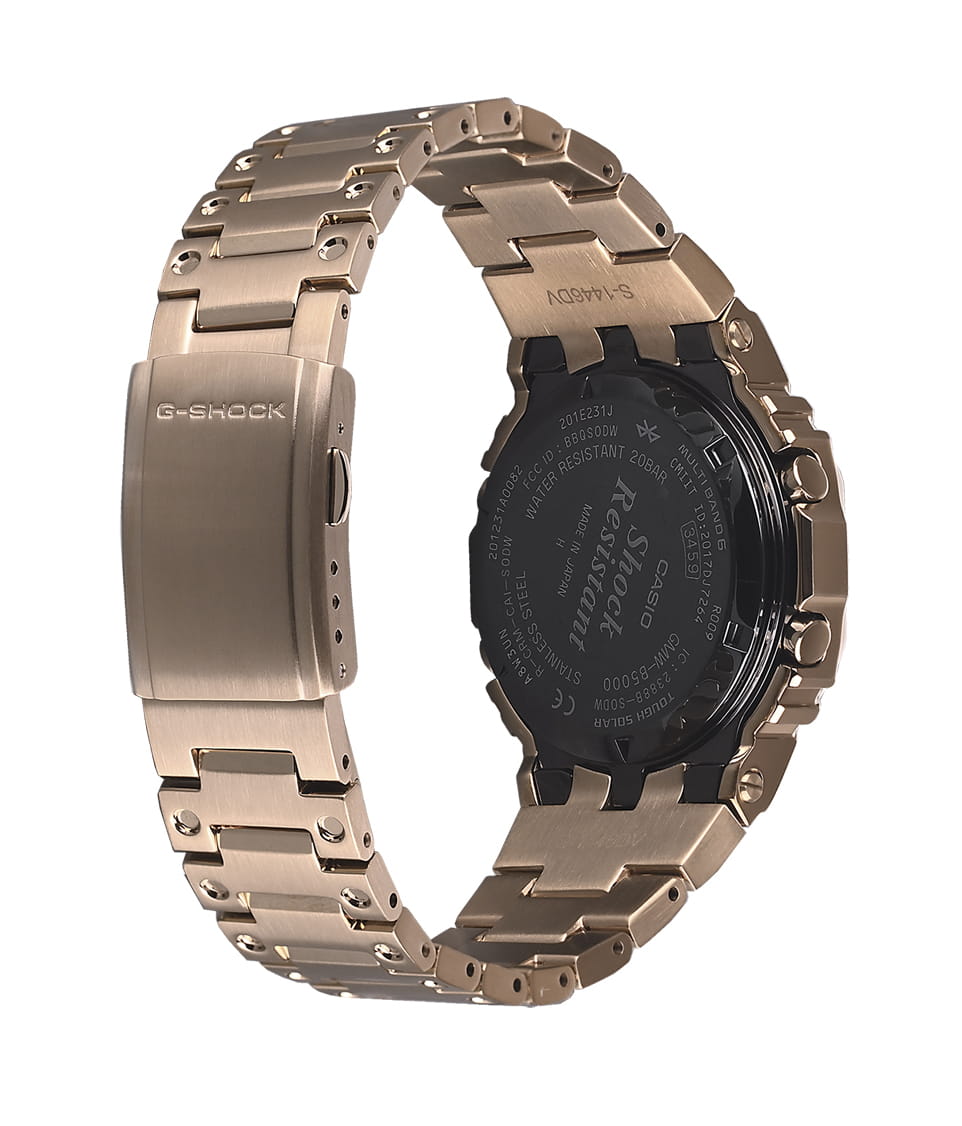 Casio Casio G-Shock GMW-B5000GD-9E, g-shock япония мужские часы на браслете сталь с ip покрытием боковой вид