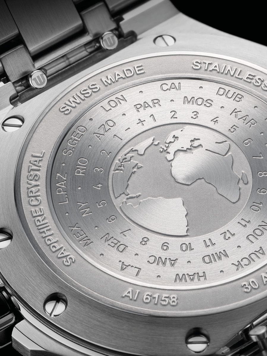 Оригинальные часы Maurice Lacroix Maurice Lacroix Aikon Venturer GMT AI6158-SS00F-130-A механические калибр механизма ml115 общий вид