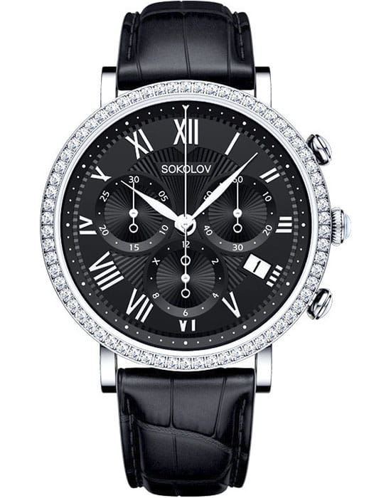 Sokolov 127.30.00.001.02.01.2 , наручные женские часы фото под углом