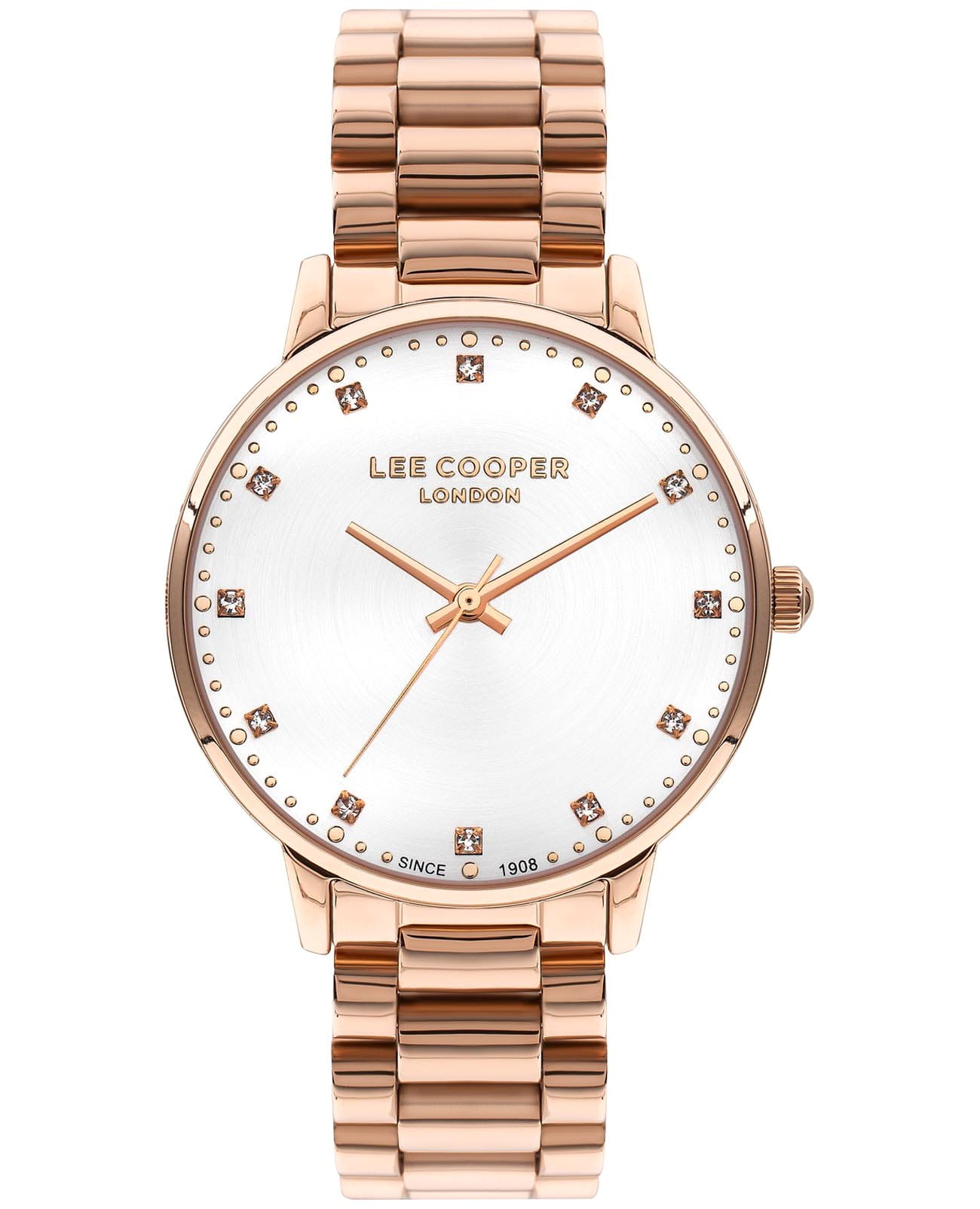 Lee Cooper Lee Cooper LC07548.430  LC07548.430 кварцевые женские часы серебристый циферблат, браслет нержавеющая сталь с ip-покрытием — вид спереди