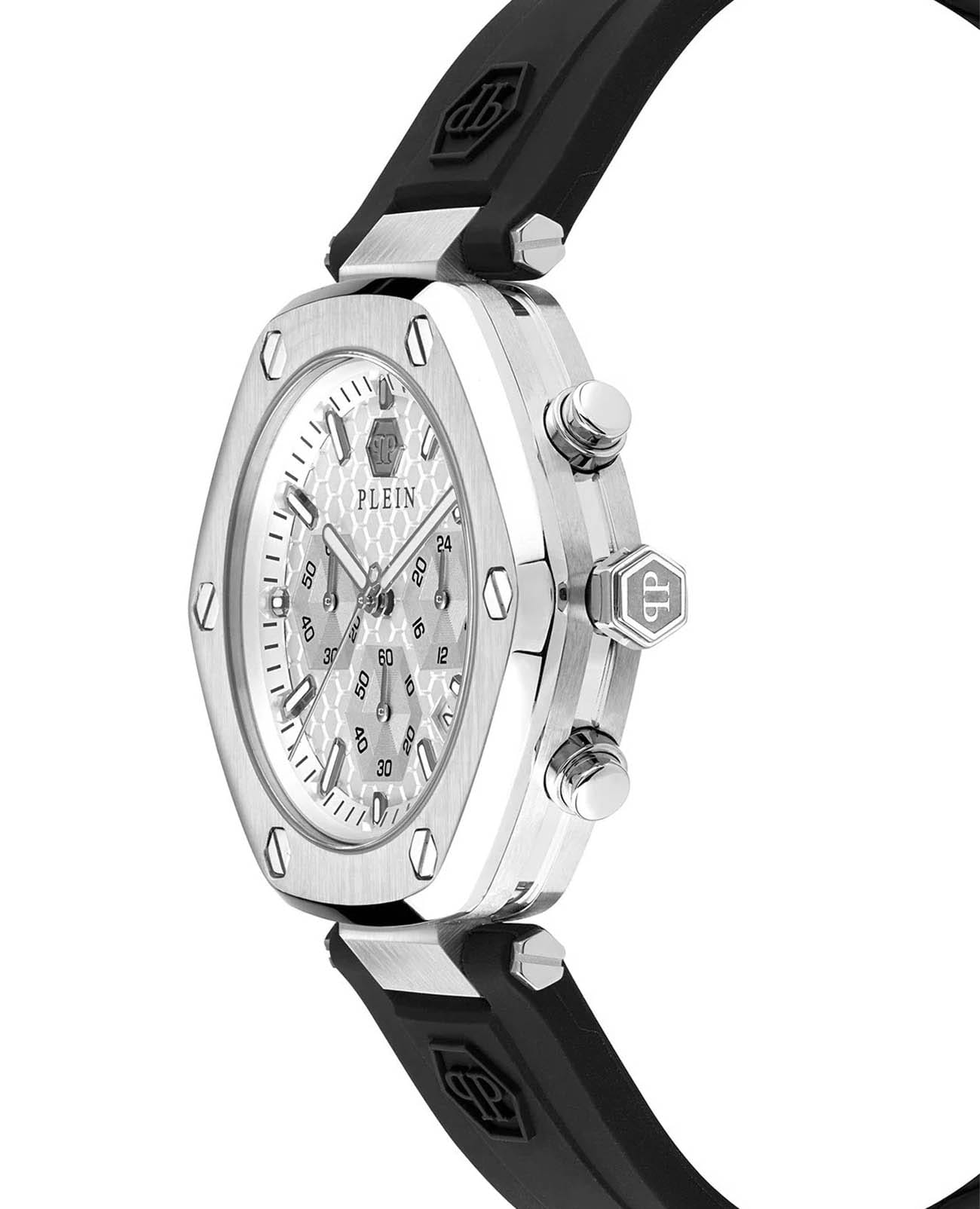Philipp Plein Philipp Plein The Hexagon Chrono PWZBA0123,  германия мужские часы на браслете силикон боковой вид