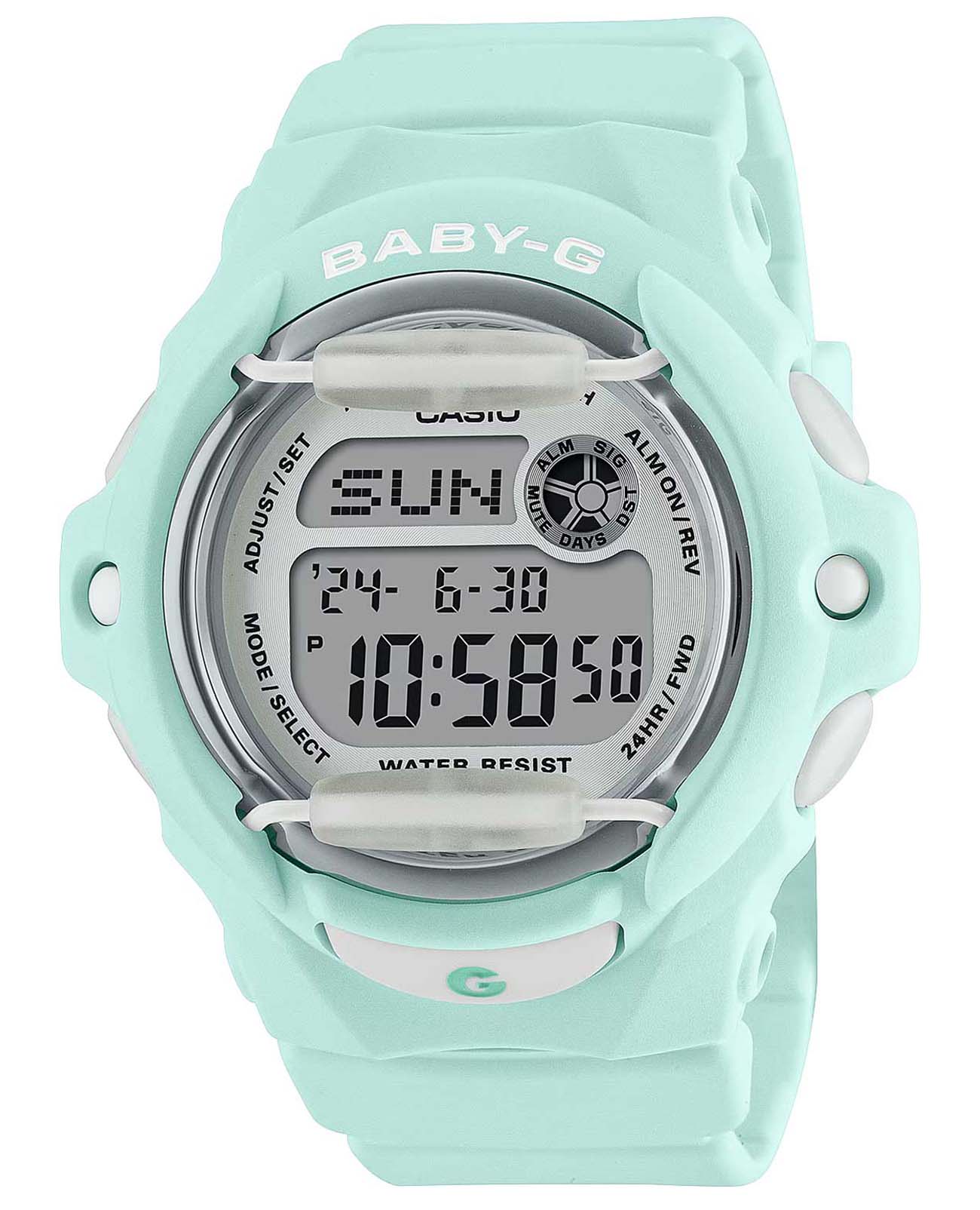 Casio Casio Baby-G BG-169U-3DR (BG-169U-3)  BG-169U-3 кварцевые женские часы серый циферблат, браслет пластик — вид спереди