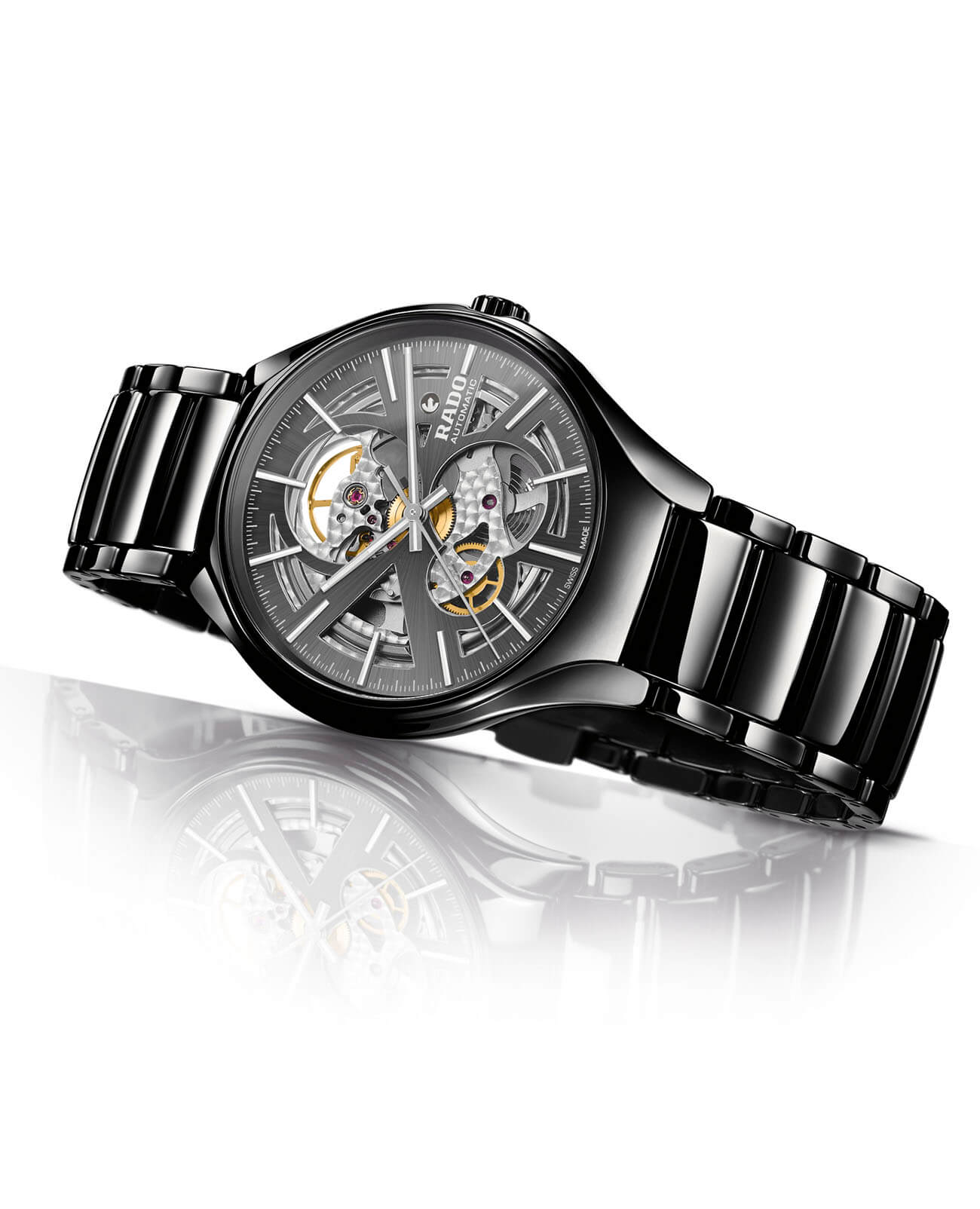 Rado Rado True Automatic Open Heart R27100112, true швейцария мужские часы на браслете высокотехнологичная керамика боковой вид