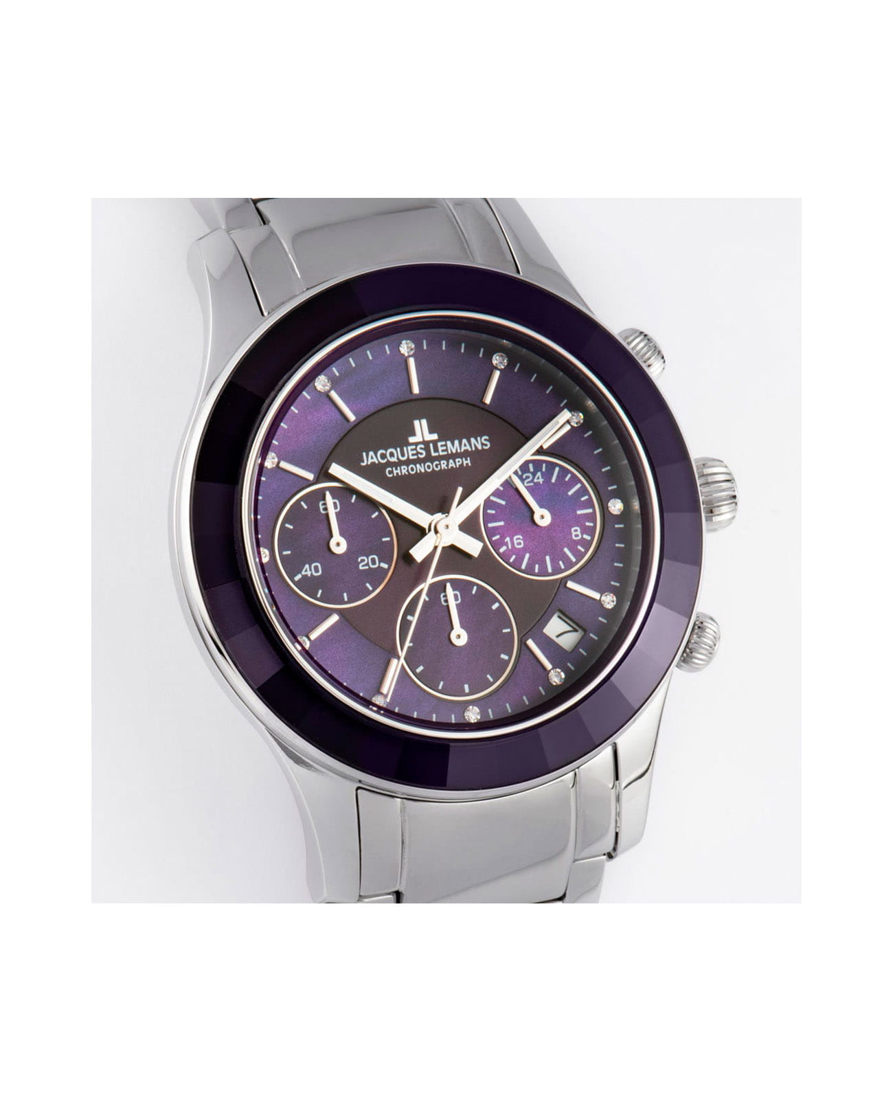Jacques Lemans Jacques Lemans Venice 1-2151M,  австрия женские часы на браслете нержавеющая сталь боковой вид