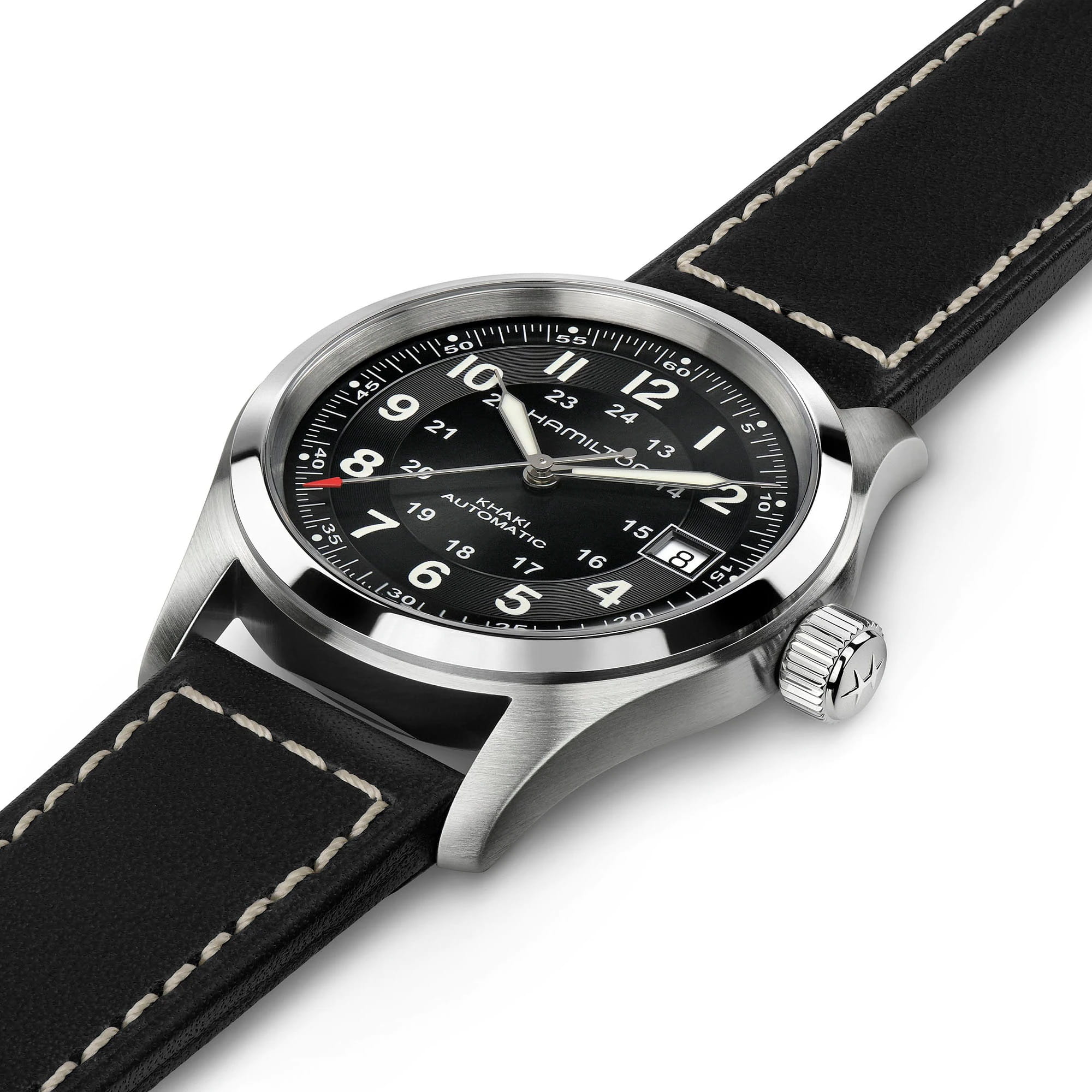 Hamilton Hamilton Khaki Field Auto H70455733 — полный набор фото мужские часы швейцария
