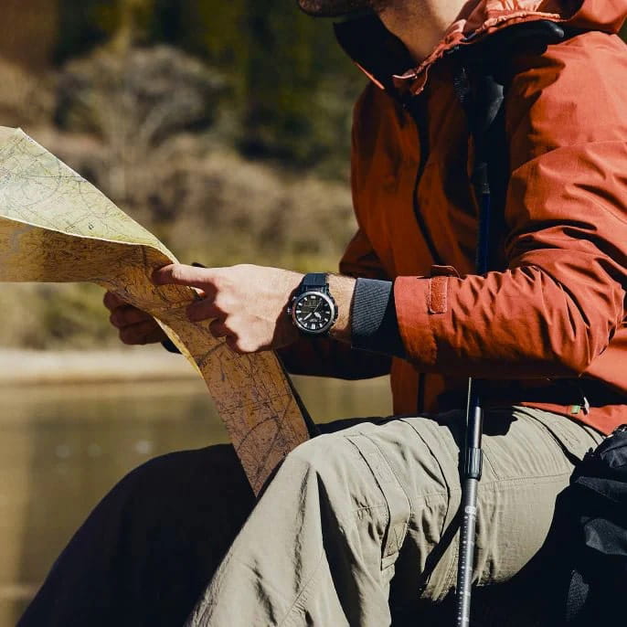 Casio Casio Pro Trek PRW-61-1A, pro trek япония мужские часы на браслете пластик боковой вид