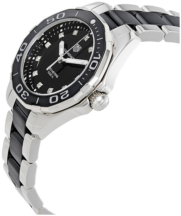 TAG Heuer TAG Heuer Aquaracer WAY131C.BA0913, aquaracer швейцария женские часы на браслете сталь c pvd покрытием боковой вид