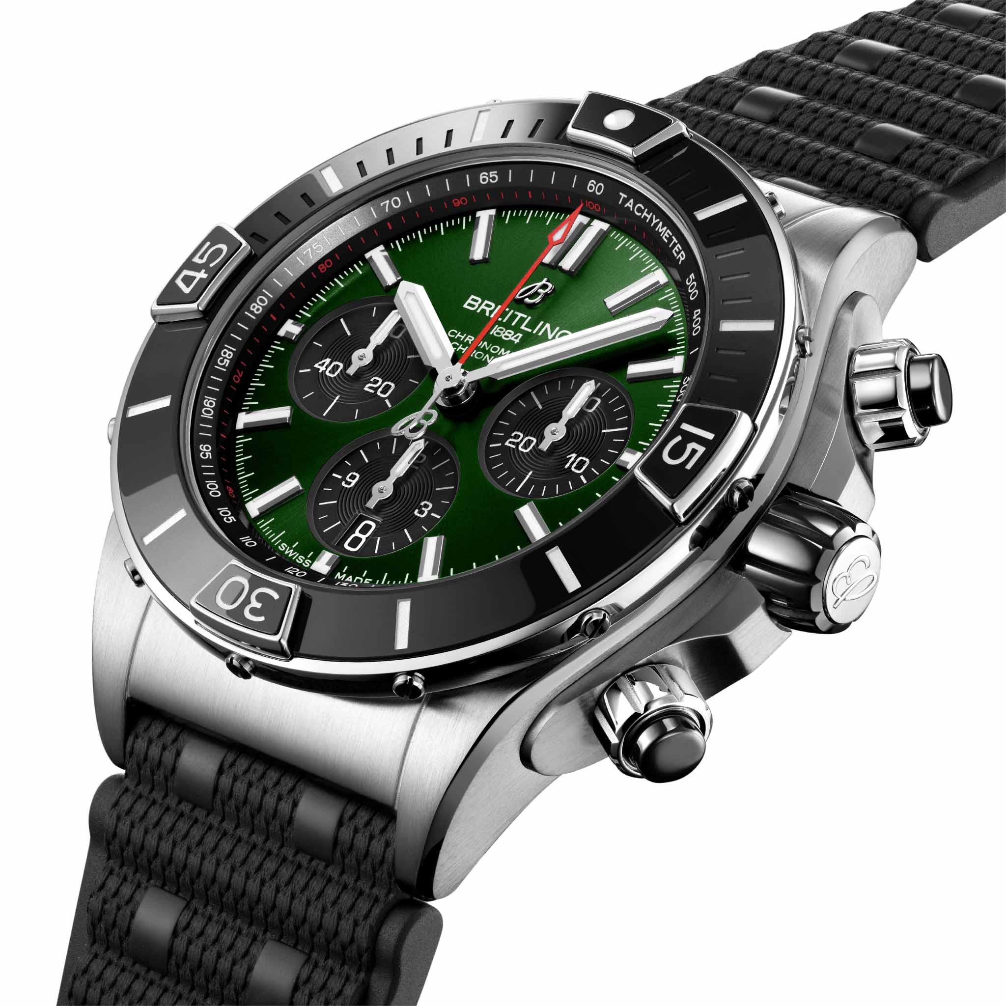Breitling Breitling Super Chronomat B01 44 AB0136251L1S1 , наручные мужские часы фото под углом