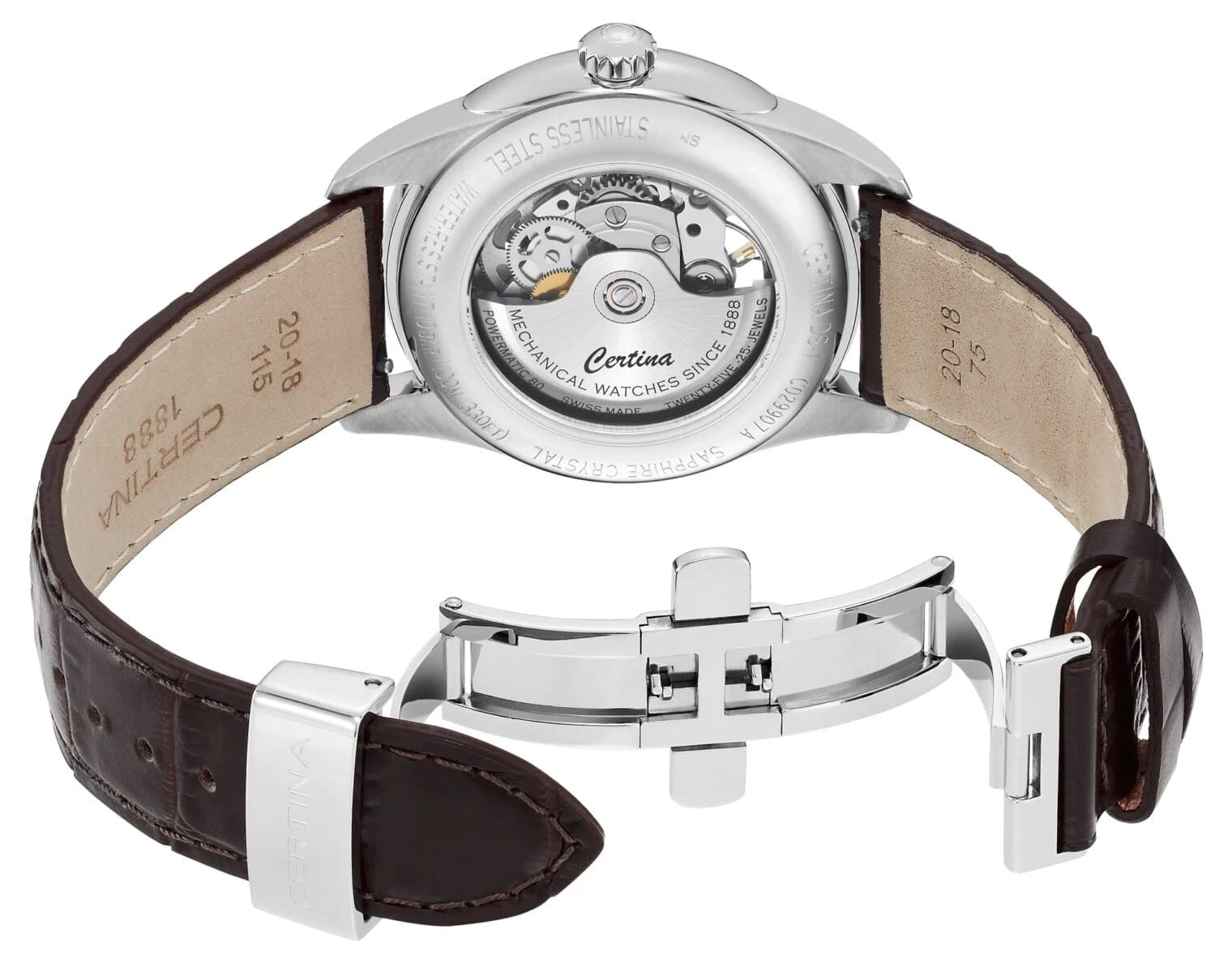 Оригинальные часы Certina Certina DS-1 Skeleton C029.907.16.081.00 механические калибр механизма powermatic 80.631 общий вид