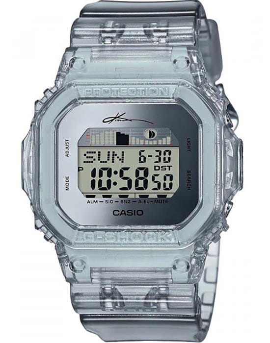 Casio Casio G-Shock GLX-5600KI-7  GLX-5600KI-7ER электронные мужские часы серый циферблат, браслет пластик — вид спереди