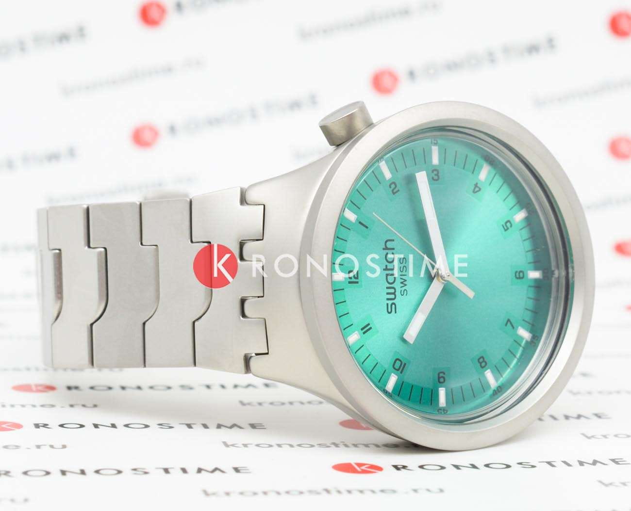 Swatch Swatch Big Bold Irony Standard SB07S100G женские часы бирюзовый циферблат на запястье