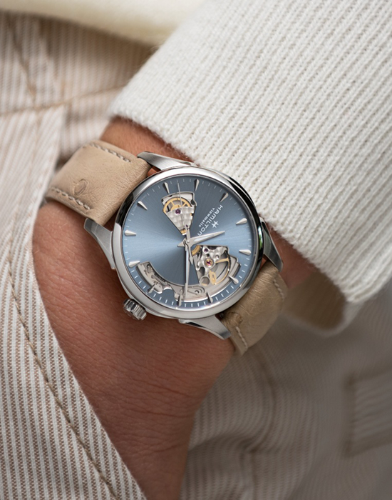 Hamilton Hamilton Jazzmaster Open Heart Lady Auto H32215840 женские часы бирюзовый циферблат на запястье