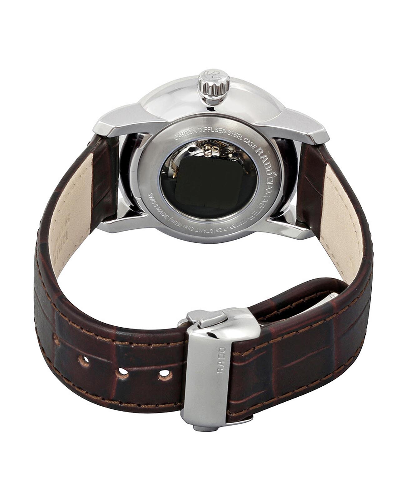 Rado Rado Diamaster R14050136, diamaster швейцария женские часы на браслете кожаный боковой вид