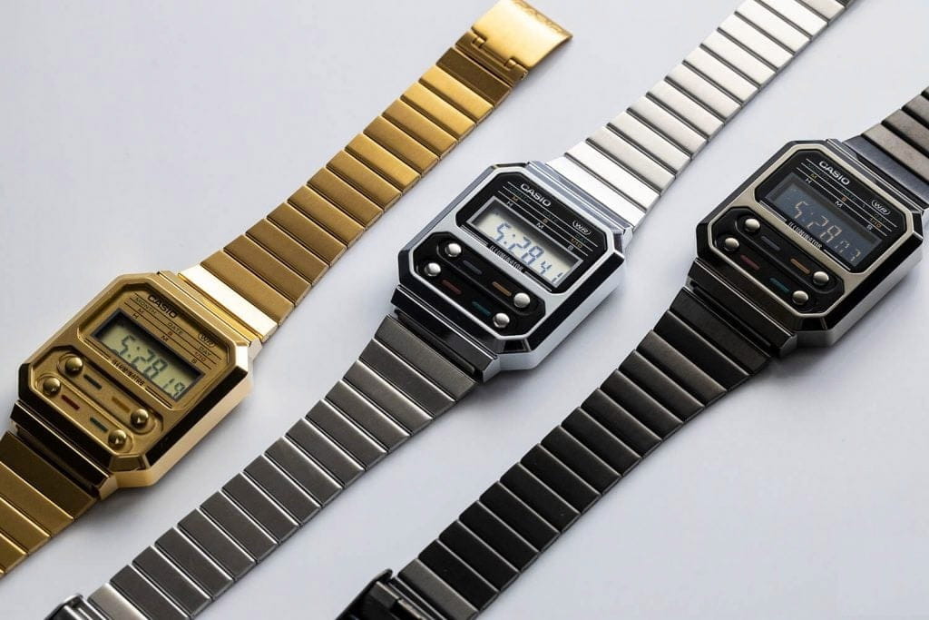 Casio Casio Vintage A100WE-1AEF мужские часы черный циферблат на запястье
