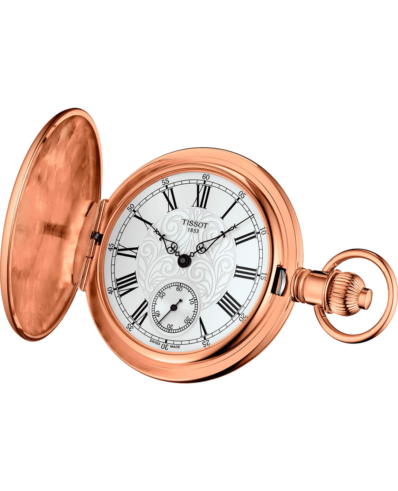 Tissot Tissot Savonnette Mechanical T864.405.99.033.01 мужские часы белый циферблат на запястье