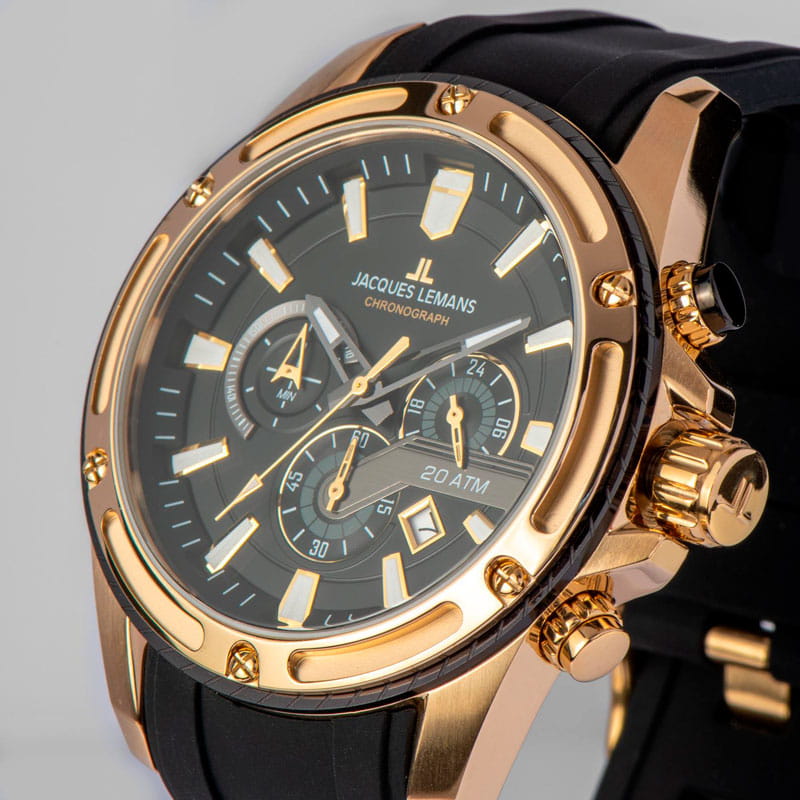 Jacques Lemans Jacques Lemans Liverpool 1-2141D, liverpool австрия мужские часы на браслете силикон боковой вид